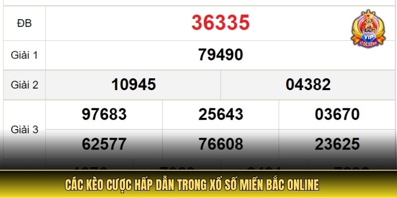 Các kèo cược hấp dẫn trong xổ số miền Bắc online